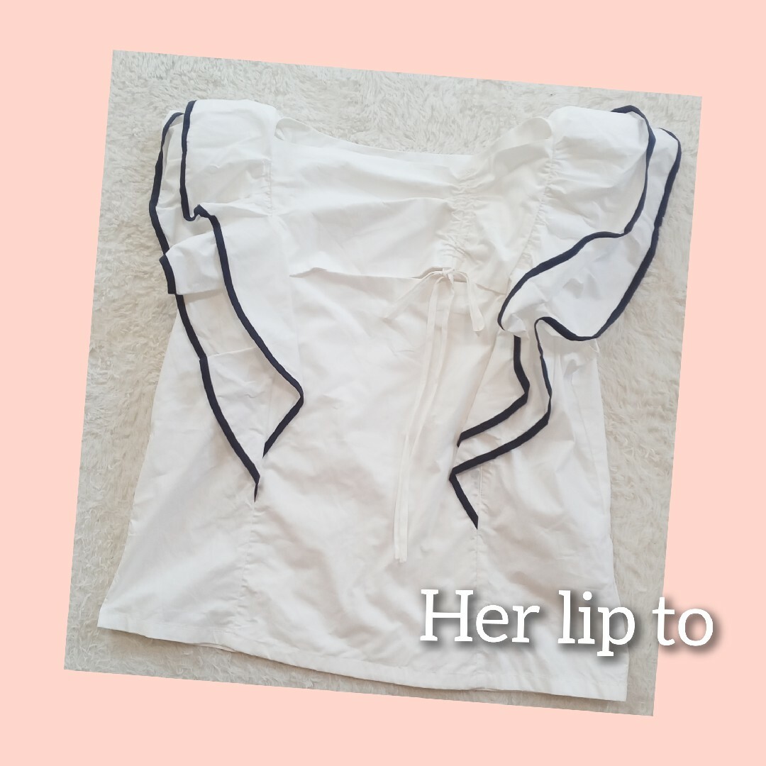 Her lip to - herlipto Ruffle Cut-Out Top ブラウスの通販 by ...