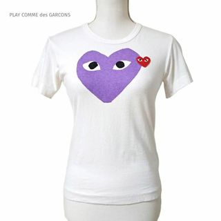 コムデギャルソン(COMME des GARCONS)のPLAY プレイコムデギャルソン パープル ハート Tシャツ 半袖 S(Tシャツ(半袖/袖なし))