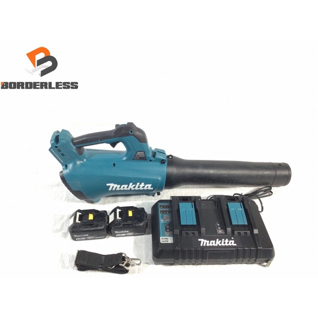 ☆品☆makita マキタ 18V 充電式ブロワ MUB184D バッテリー2個(6.0Ah) 充電器(DC18RD)付 送風機 ブロワー 造園 75807