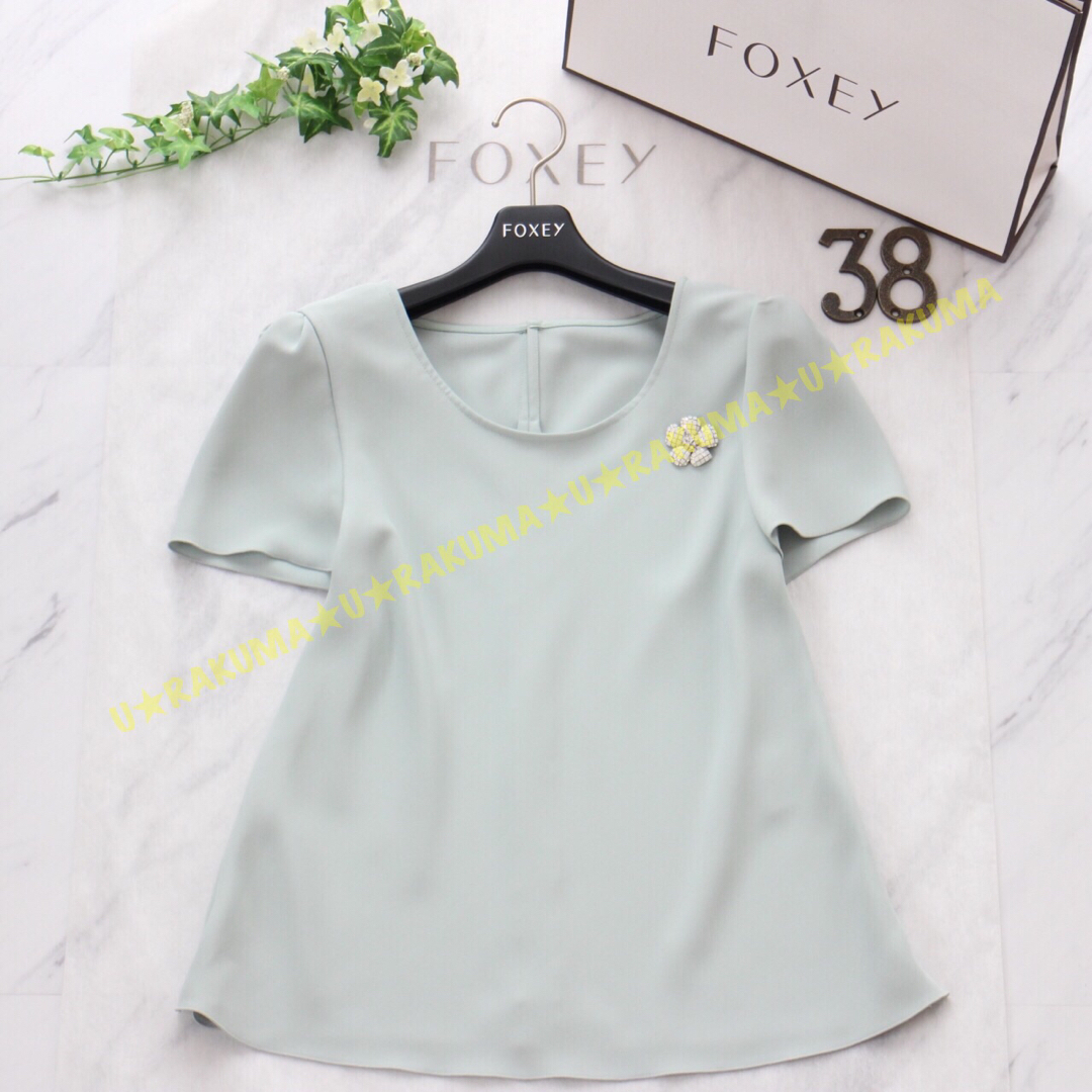 FOXEY NEW YORK - FOXEY☆美品☆プチクロシェ☆ミント☆38の通販 by U