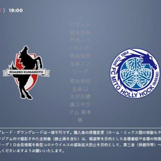 ロアッソ熊本 水戸ホーリーホック サッカー えがお健康スタジアム チケット3枚(サッカー)