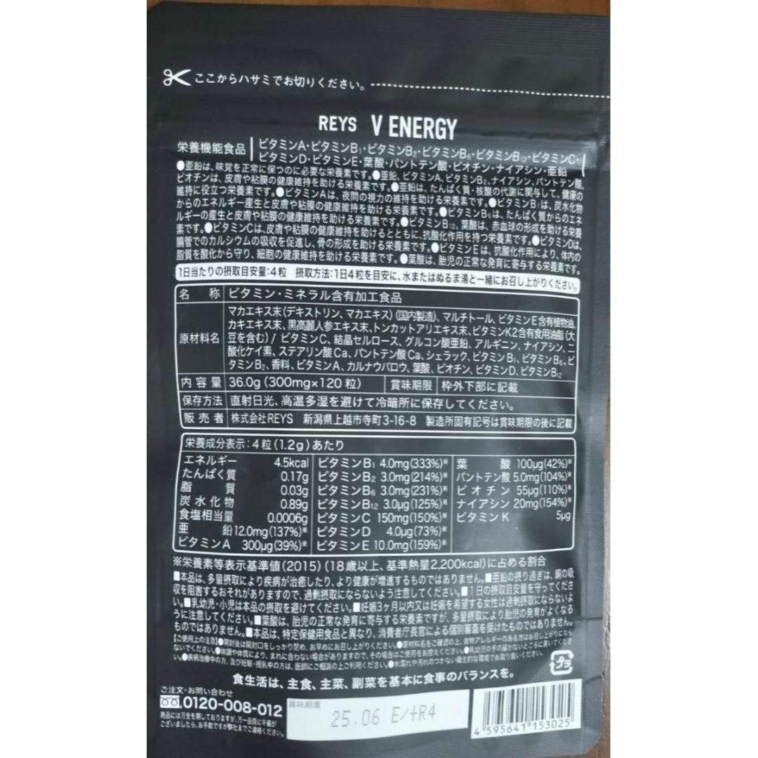REYS レイズ 【 V ENERGY 】 Vエナジー マルチビタミン 30回分の通販