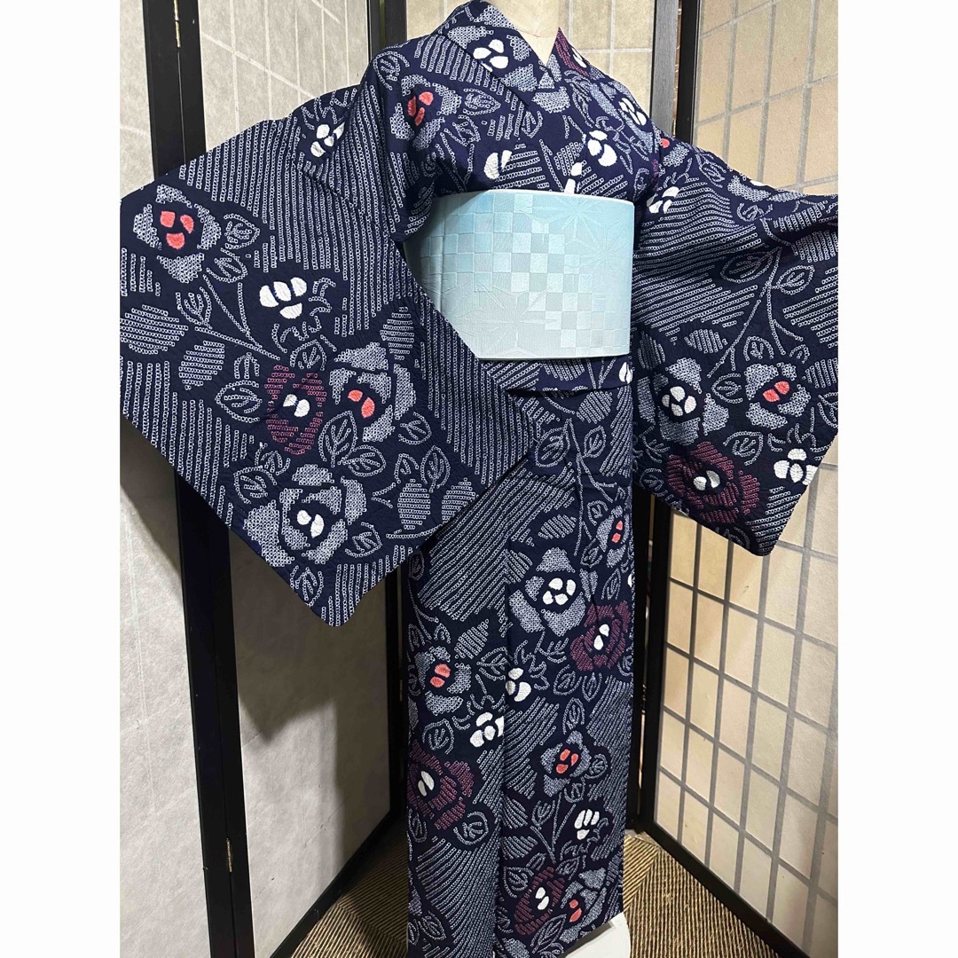 98%OFF!】 #有松鳴海総絞り浴衣2点セット❢身丈159裄丈66,5