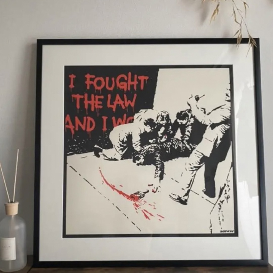 正規品】バンクシー Banksy IFOUGHT THE LAW WCP - 絵画/タペストリー