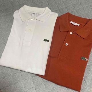 ラコステ(LACOSTE)の日本製ラコステ L1212 サイズ3ポロシャツ 白・マルーン まとめ売り(ポロシャツ)