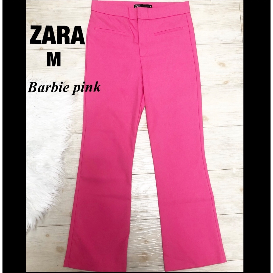 ZARA(ザラ)のZara BarbieザラバービーピンクフレアパンツMサイズ レディースのパンツ(カジュアルパンツ)の商品写真