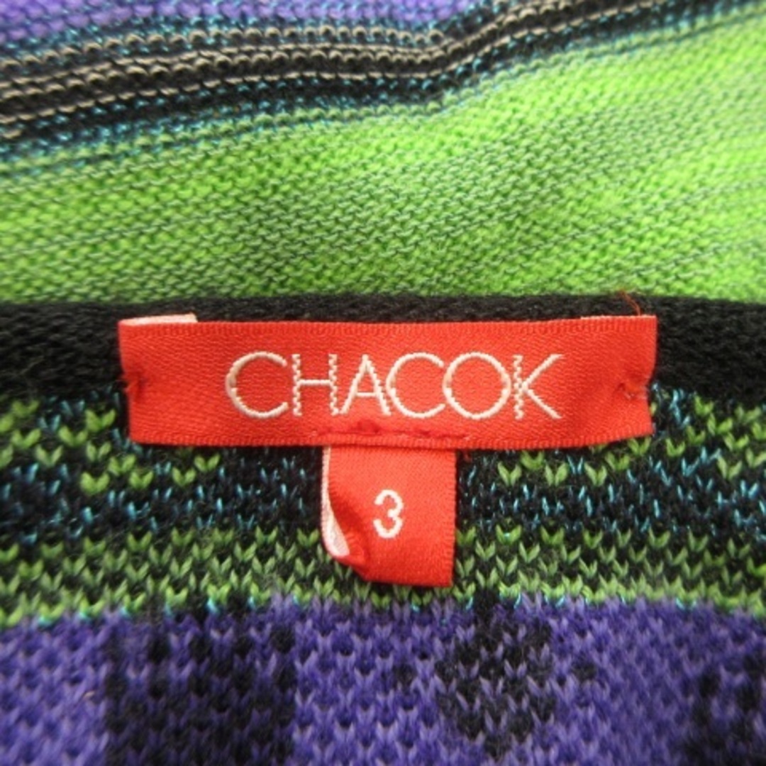 CHACOK ニット セーター 長袖 ウール 総柄 マルチカラー 3 L