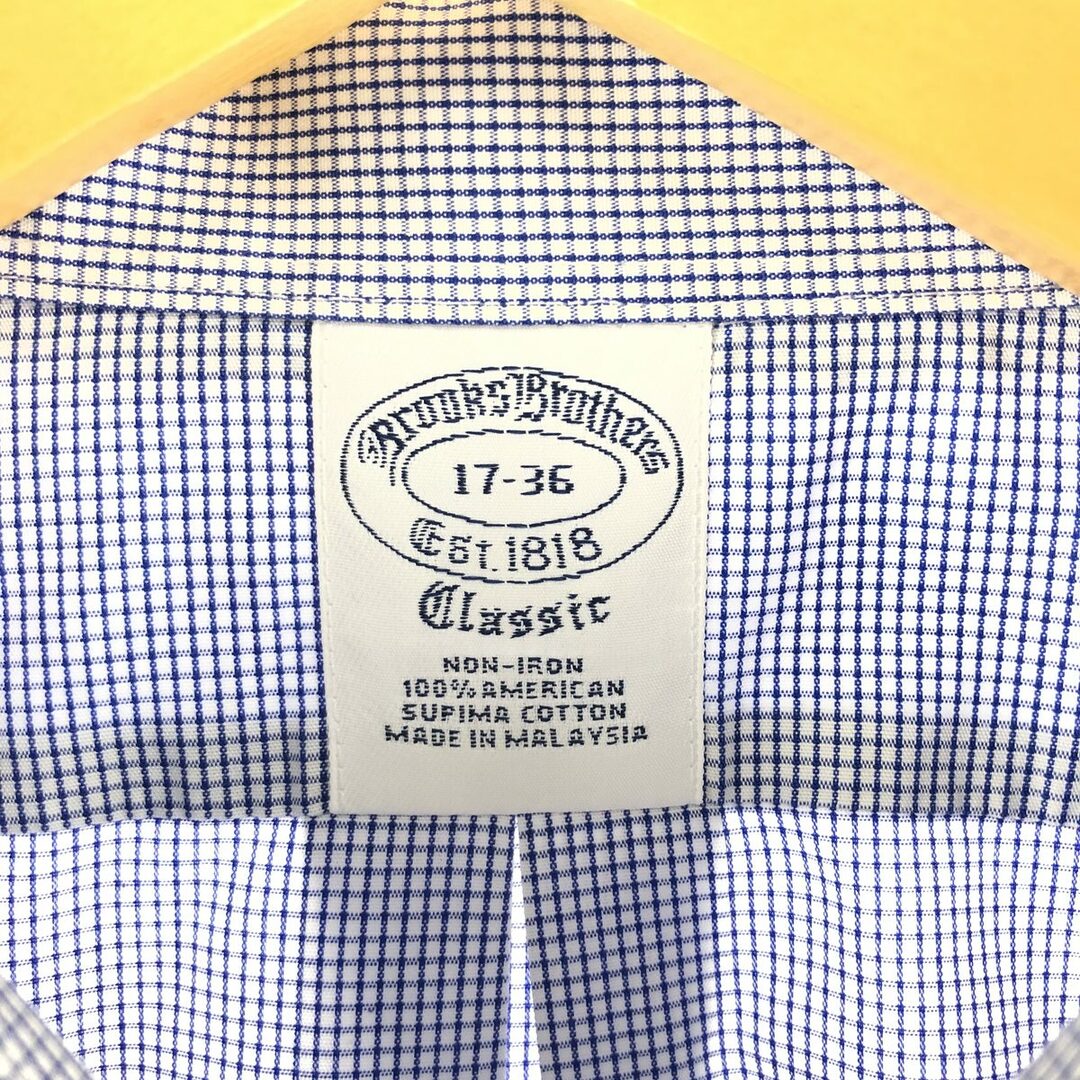 ブルックスブラザーズ Brooks Brothers Est.1818 長袖 チェックシャツ メンズL /eaa358034