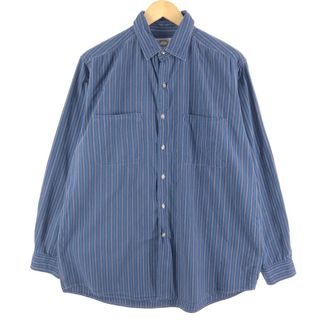 バナナリパブリック(Banana Republic)の古着 バナナリパブリック BANANA REPUBLIC マルチストライプ 長袖 ストライプシャツ メンズL /eaa358035(シャツ)