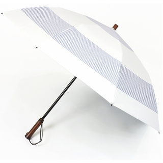 ロサブラン(ROSE BLANC)の新品未使用 日傘 サンバリア100 折りたたみ2段折りボーダーブルー(傘)