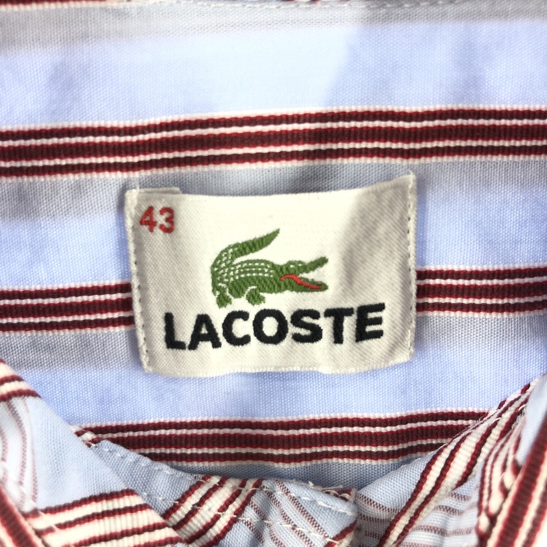 LACOSTE(ラコステ)の古着 ラコステ LACOSTE 長袖 ストライプシャツ メンズL /eaa358044 メンズのトップス(シャツ)の商品写真