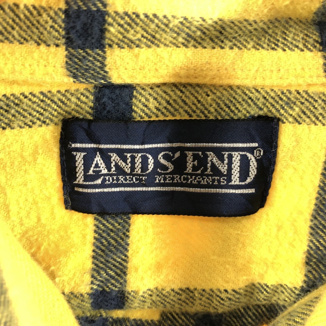 古着 LANDS' END チェック柄 長袖 ボタンダウン フランネルシャツ メンズL /eaa359434 メンズのトップス(シャツ)の商品写真