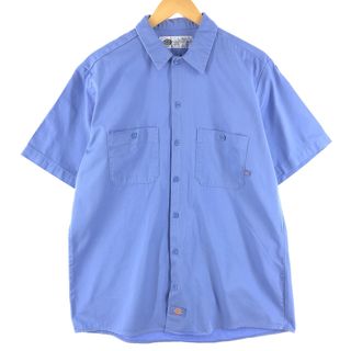 ディッキーズ(Dickies)の古着 ディッキーズ Dickies 半袖 ワークシャツ メンズL /eaa357593(シャツ)