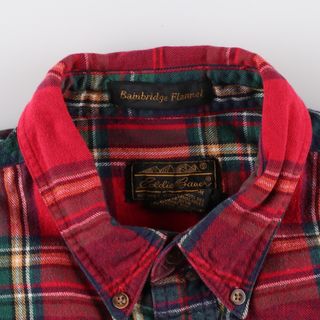 古着 90年代 エディーバウアー Eddie Bauer 黒タグ チェック柄 長袖 ...