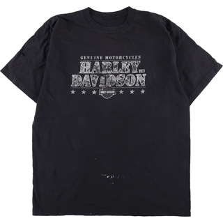 ハーレーダビッドソン(Harley Davidson)の古着 ハーレーダビッドソン Harley-Davidson 両面プリント モーターサイクル バイクTシャツ メンズXL /eaa313567(Tシャツ/カットソー(半袖/袖なし))