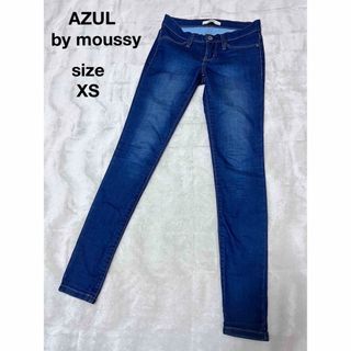 アズールバイマウジー(AZUL by moussy)のAZUL by moussy マウジー ストレッチ デニムXSスキニー ジーンズ(デニム/ジーンズ)