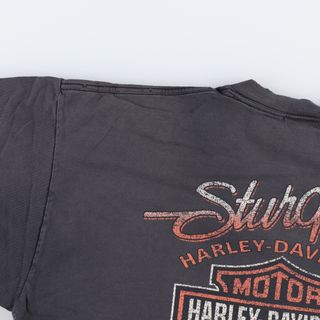 80年代 ハーレーダビッドソン Harley-Davidson 3D EMBLEM 鷲柄 イーグル柄 袖カットオフ 両面プリント モーターサイクル バイクTシャツ メンズM ヴィンテージ /eaa342887