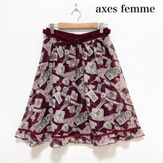 アクシーズファム(axes femme)のaxes femme 膝丈ロマンティックスカート パープル ロリータ 量産型(ひざ丈スカート)