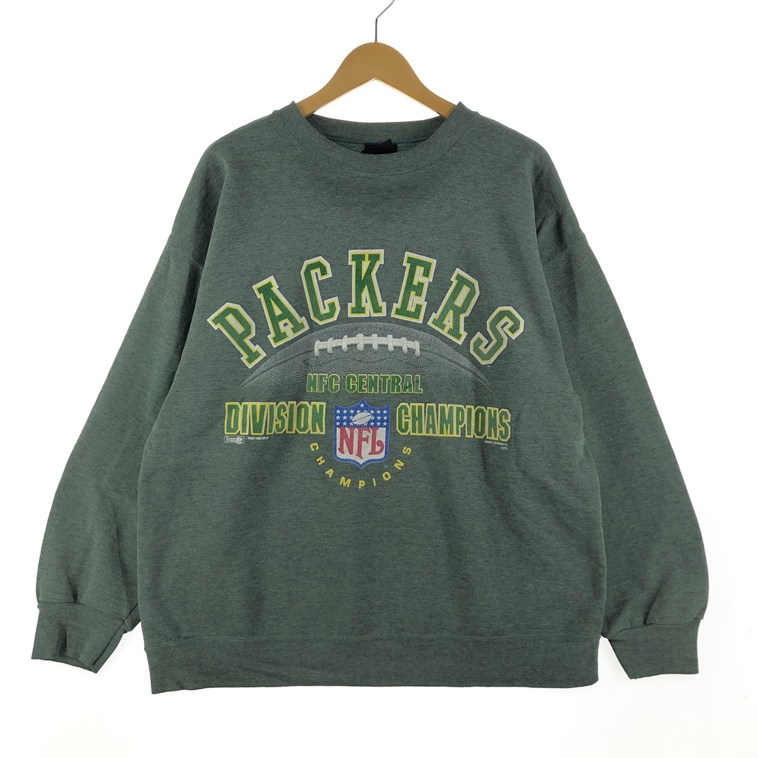 90年代 SIGNAL SPORT NFL GREEN BAY PACKERS グリーンベイパッカーズ プリントスウェットシャツ トレーナー USA製 メンズXL ヴィンテージ /eaa330499