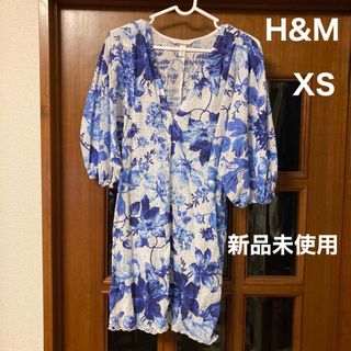 エイチアンドエム(H&M)の値下げ！新品未使用★H&M 花柄ワンピース/チュニック/ドレス(ひざ丈ワンピース)