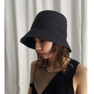 Ameri VINTAGE - 限定値下げ　Ameri MEDI RAFFIA LADY HAT ブラック