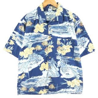 オーシャンパシフィック(OCEAN PACIFIC)の古着 オーシャンパシフィック Ocean pacific 総柄 ハワイアンアロハシャツ メンズXL /eaa357528(シャツ)