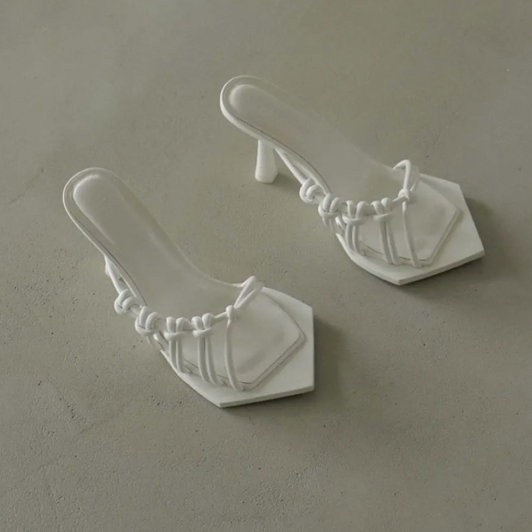 Bubbles - melt the lady tie wrap mule white 37の通販 by 金欠ちゃん
