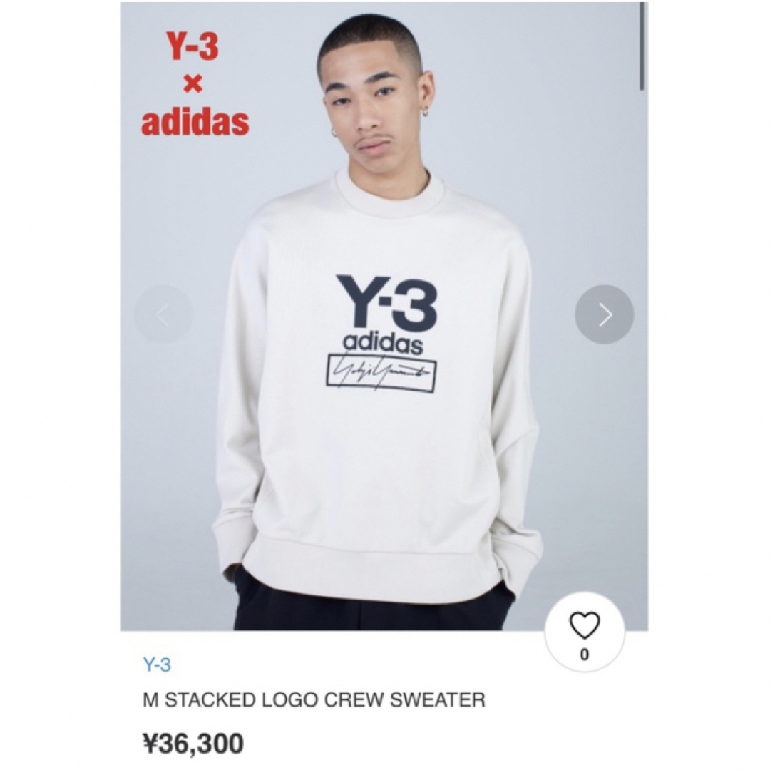 Y-3×adidas　M STACKED LOGO CREW SWEATER