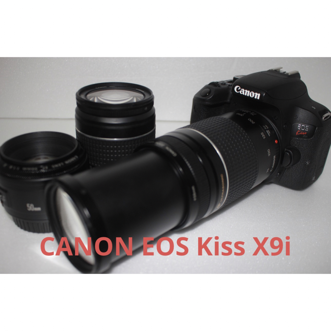 Canon X9i 標準＆望遠＆単焦点トリプルレンズセット