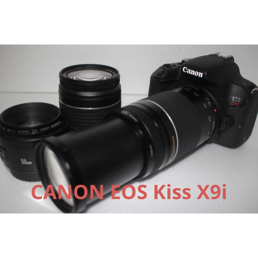 極上品☆canon kiss x9i 標準&望遠&単焦点トリプルレンズセット - www