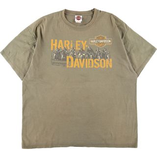 ハーレーダビッドソン(Harley Davidson)の古着 ハーレーダビッドソン Harley-Davidson 両面プリント モーターサイクル バイクTシャツ USA製 メンズXXL /eaa356140(Tシャツ/カットソー(半袖/袖なし))