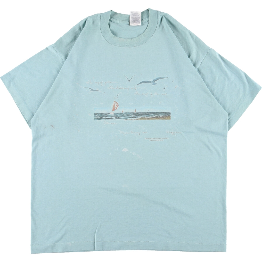 90年代 フルーツオブザルーム FRUIT OF THE LOOM プリントTシャツ メンズL ヴィンテージ /eaa357422