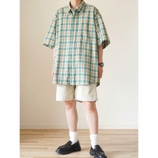 サンタモニカ(Santa Monica)の90s~00s 古着 POLO CLUB 半袖 チェックシャツ XL(シャツ)