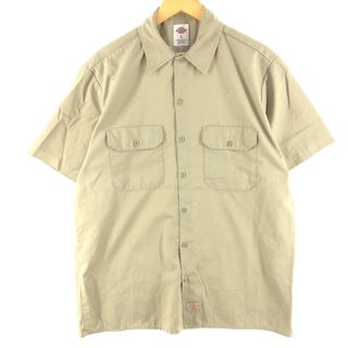 ディッキーズ(Dickies)の古着 80年代 ディッキーズ Dickies 半袖 ワークシャツ メンズL ヴィンテージ /eaa357974(シャツ)