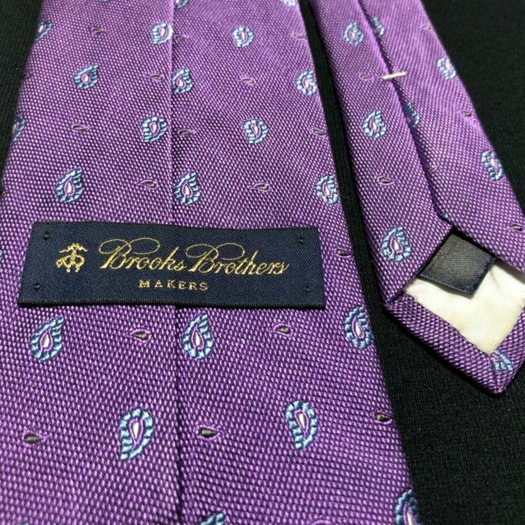 Brooks Brothers(ブルックスブラザース)のブルックスブラザーズ ペイズリードット パープル ネクタイ A106-Y14 メンズのファッション小物(ネクタイ)の商品写真