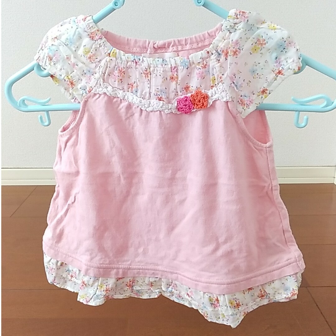 Pample Mousse(パンプルムース)の95トップスインナー キッズ/ベビー/マタニティのキッズ服女の子用(90cm~)(Tシャツ/カットソー)の商品写真