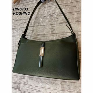 HIROKO KOSHINO ヒロココシノ ハンドバッグ レザー ワニ金具