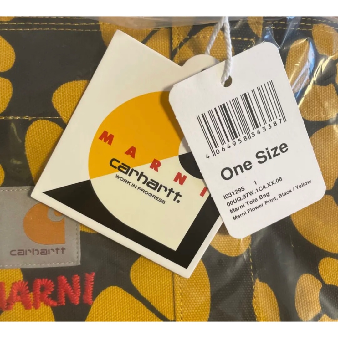 Marni(マルニ)のMARNI X CARHARTT WIP バッグ イエロー×ブラック メンズのバッグ(トートバッグ)の商品写真