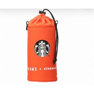 スターバックス(Starbucks)のお値下げ不可　新品　スターバックス　ビームス　カバー　　ボトルホルダー　オレンジ(弁当用品)