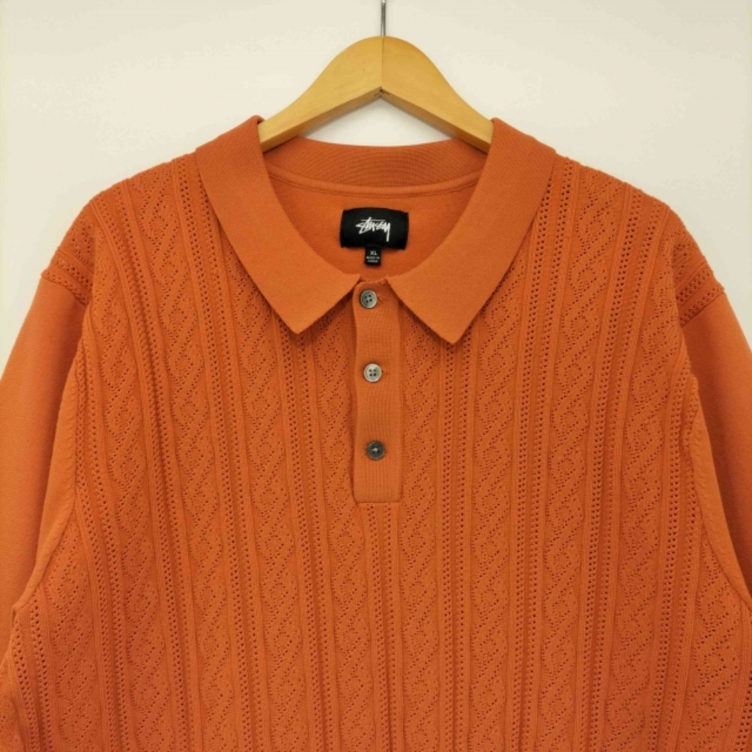 Stussy(ステューシー) Cable Ss summer polo knit