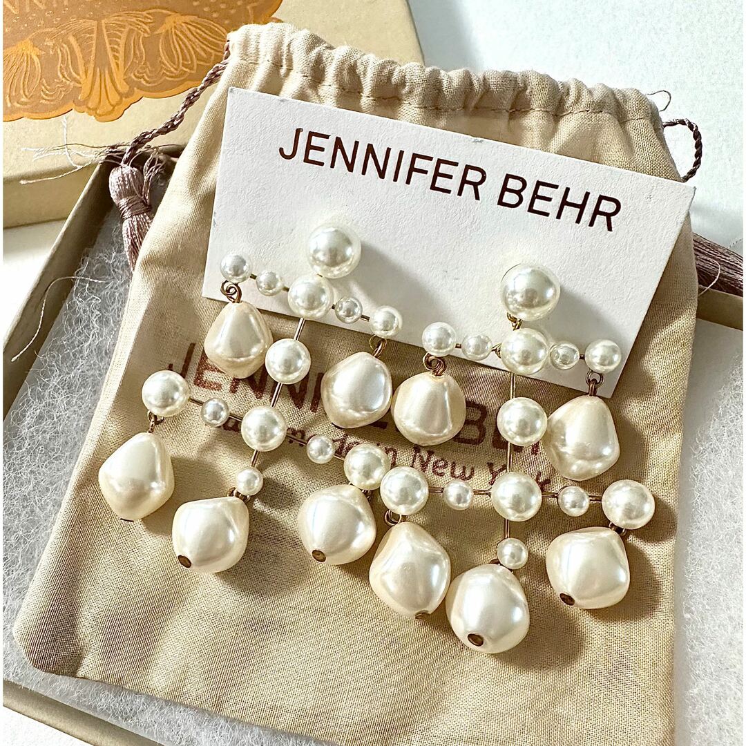 レア！jennifer behr polly earrings ピアス パール