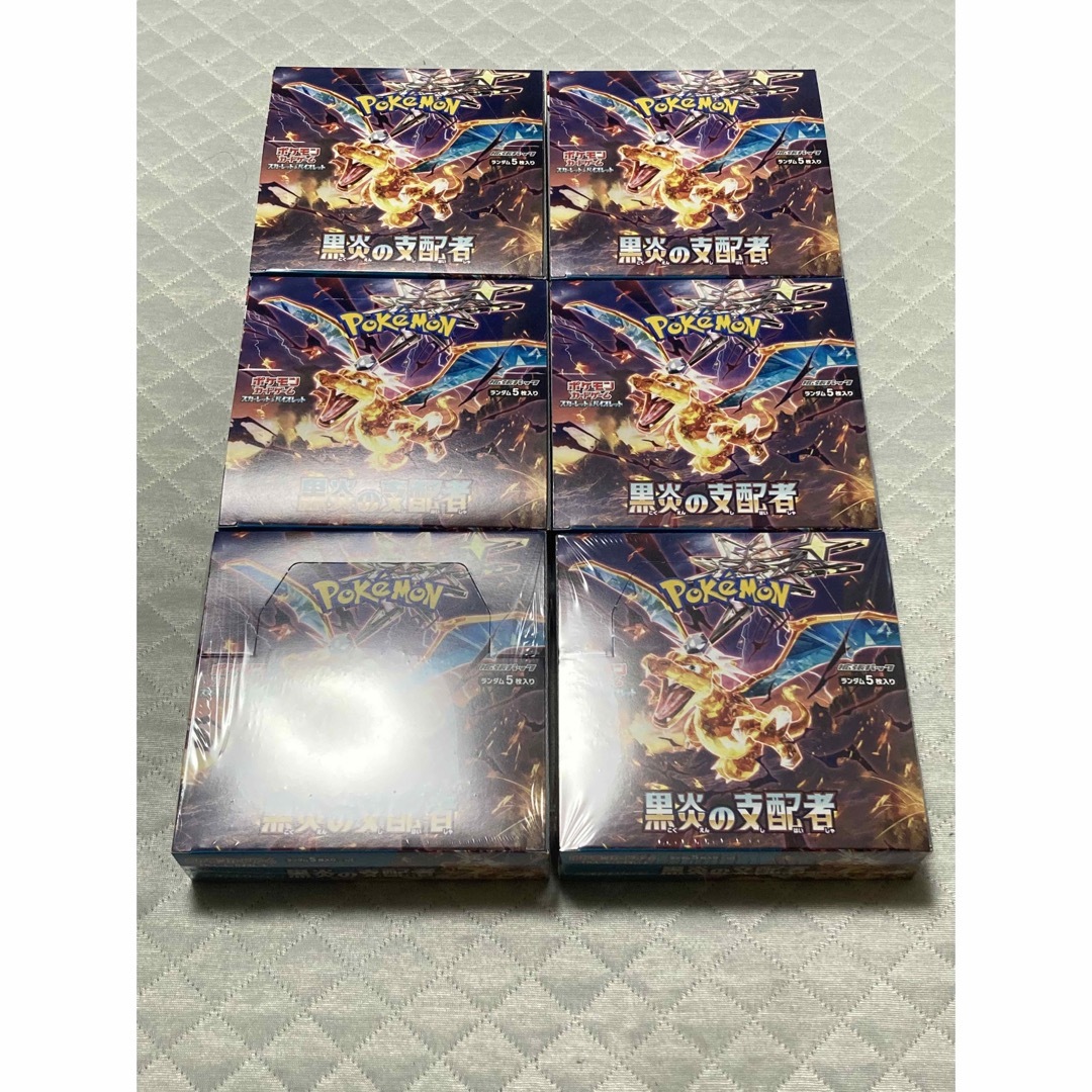 ポケモン - ポケモンカード 6ボックス 黒炎の支配者 box シュリンク ポケモン - ポケモンカード 6ボックス 黒炎の支配者 box シュリンク