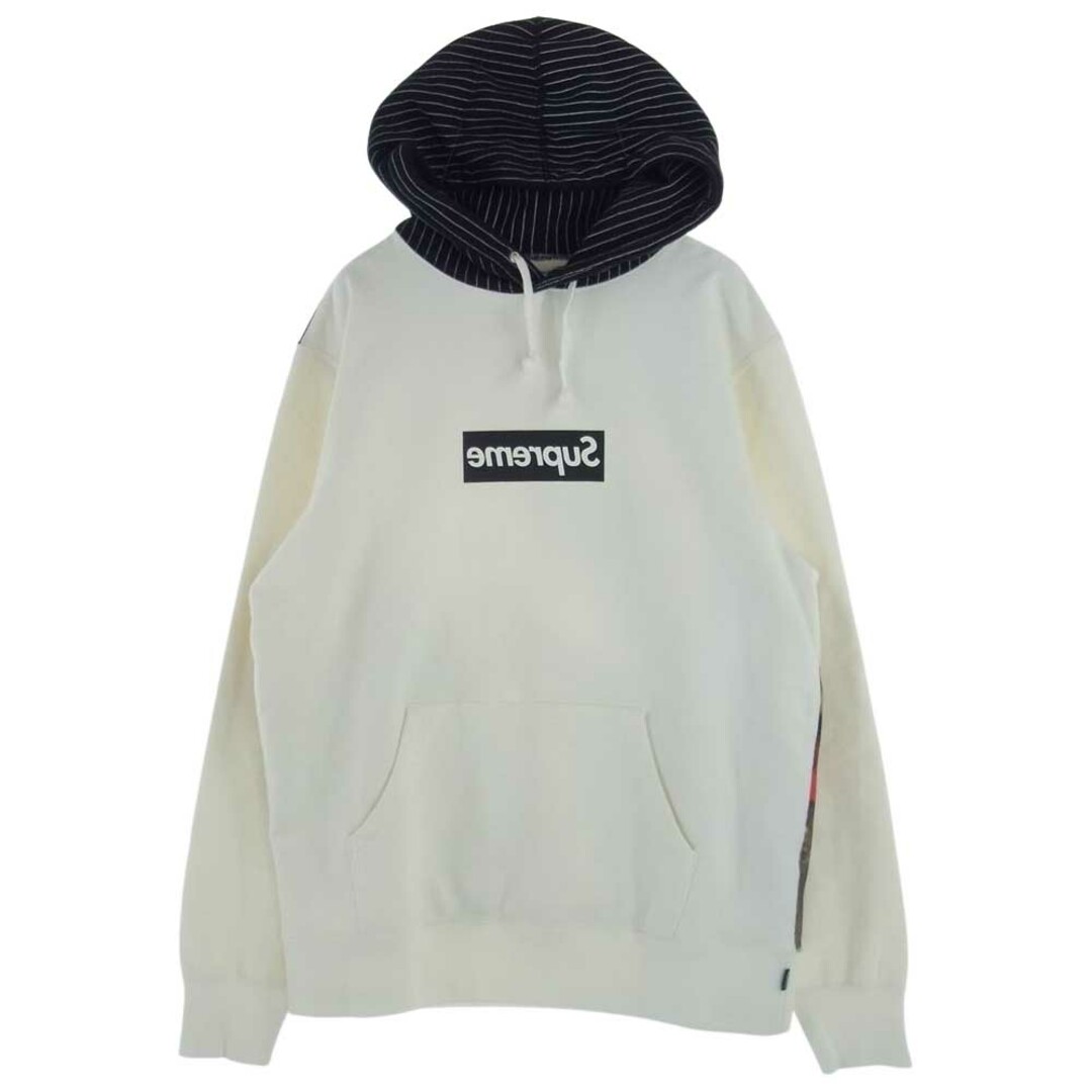 Supreme シュプリーム パーカー 14SS COMME des GARCONS SHIRTS Box Logo Pullover ギャルソンシャツ ボックスロゴ プルオーバー パーカー ホワイト系 マルチカラー系 M