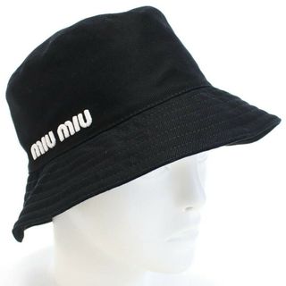 ミュウミュウ(miumiu)のミュウミュウ ハット 5HC196 2DXI F0967 NERO+BIANCO(ハット)