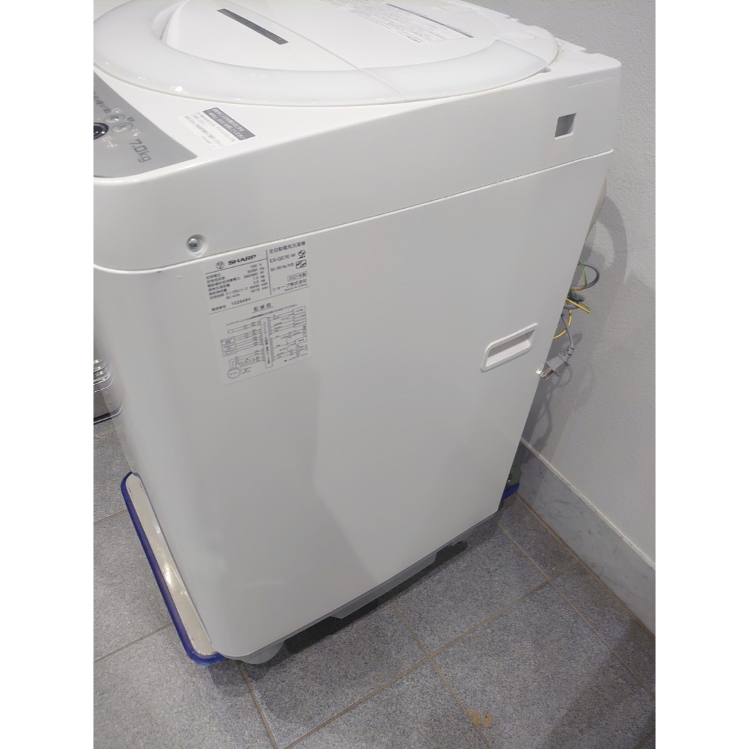 【良品】シャープ 7kg 洗濯機 2021年製 風乾燥 関東甲信送料無料 5