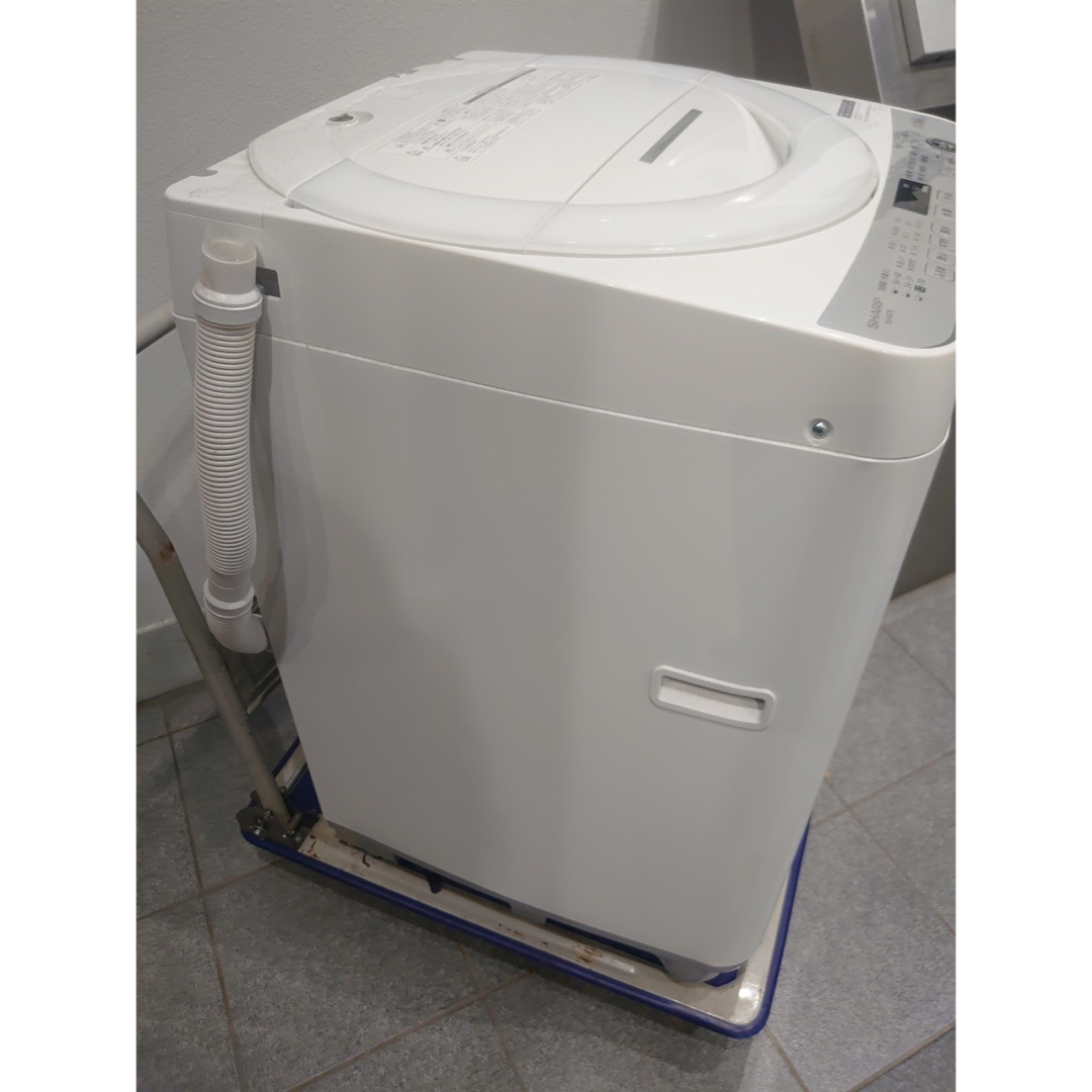 【良品】シャープ 7kg 洗濯機 2021年製 風乾燥 関東甲信送料無料 7