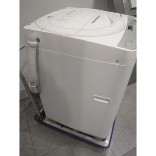 【良品】シャープ 7kg 洗濯機 2021年製 風乾燥 関東甲信送料無料
