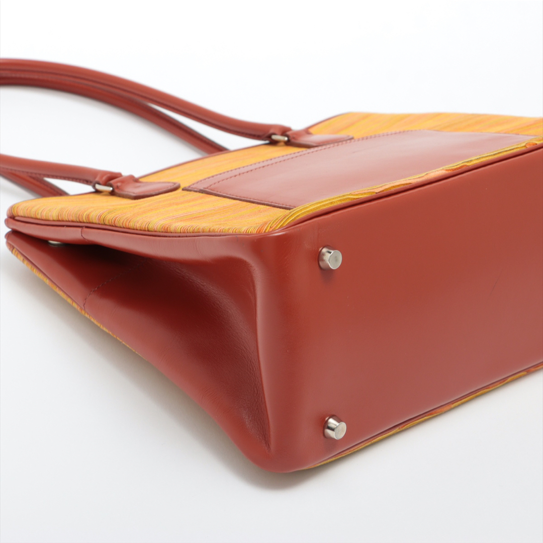 Hermes(エルメス)のエルメス Laトート ヴィブラート×ボックスカーフ ブラウン □D:2000年 レディースのバッグ(ショルダーバッグ)の商品写真