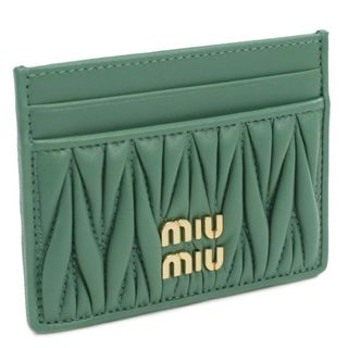 ミュウミュウ(miumiu)のミュウミュウ カードケース 5MC076 2FPP F0092 SALVIA(名刺入れ/定期入れ)