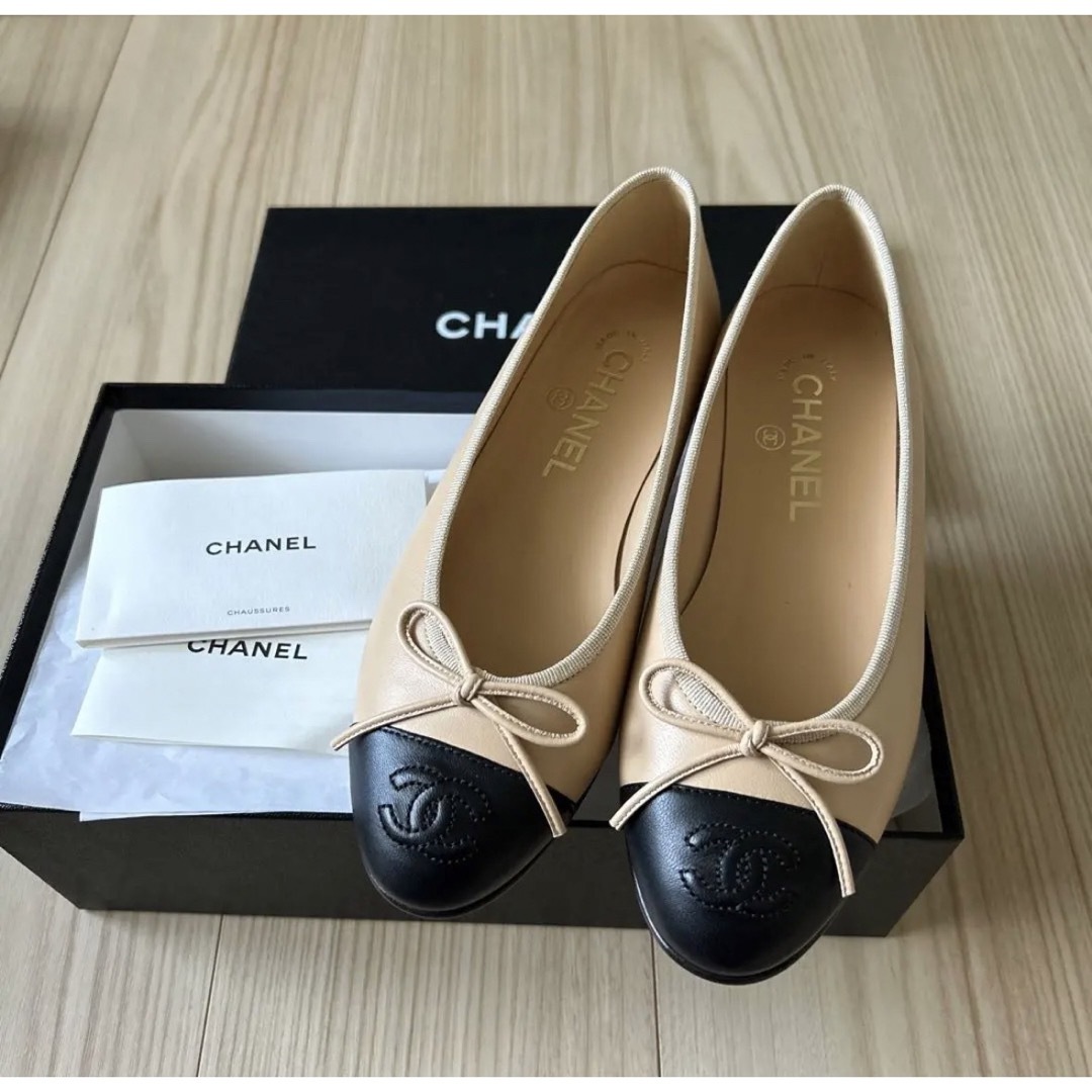 新品！CHANEL バレエシューズ 定番バイカラー 35.5-